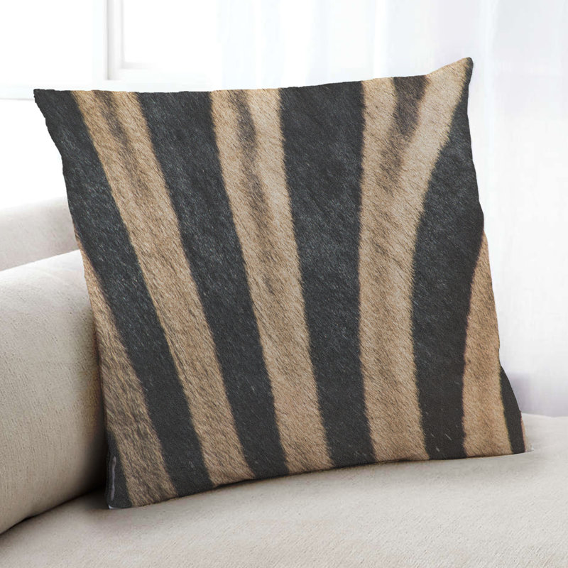 Coussin décoratif à rayures abstraites 11, Microsuède