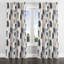 Rideaux abstraits - 1 panneau à œillets Blue Gentle Marks-2136071490-2136071488