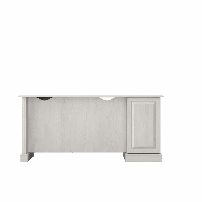 Raker Reversible L-Shape Computer Desk with Drawers, Linen White Oak