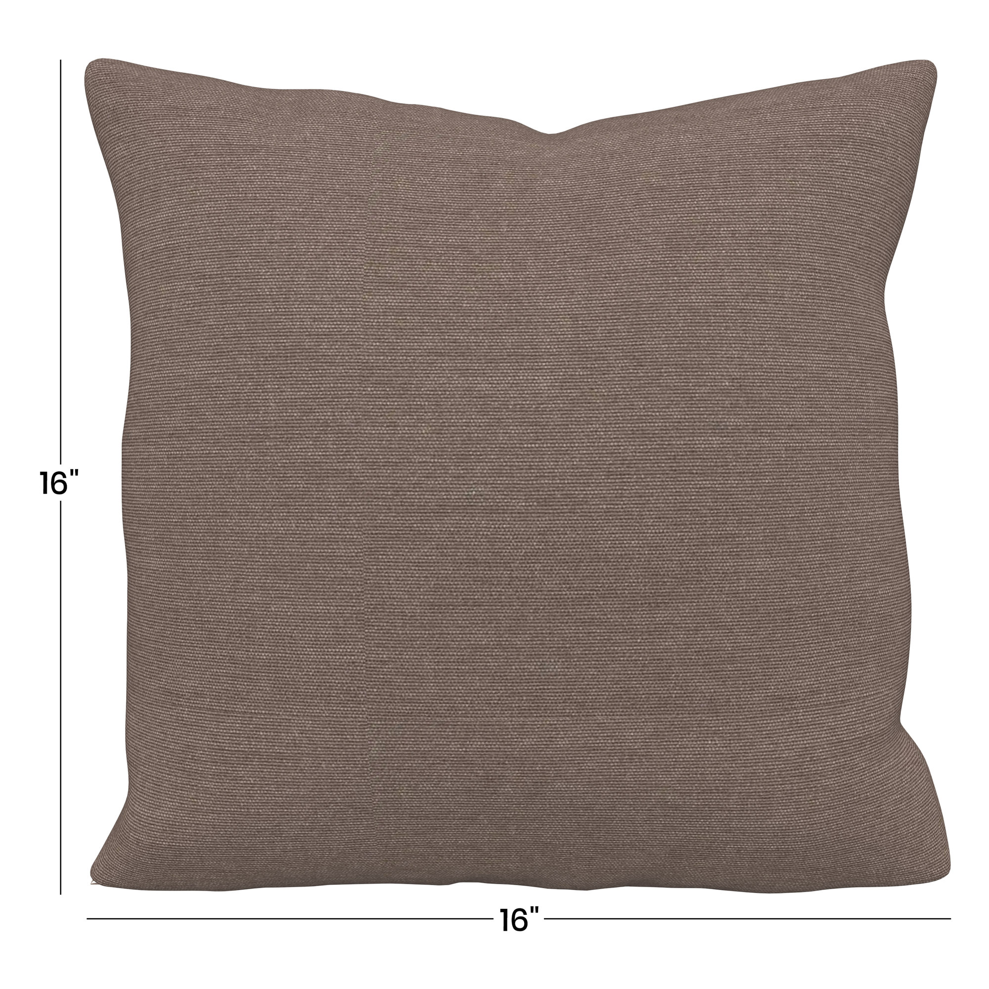 Gabi Indoor/Outdoor Throw Pillow, Brown, Square 16"