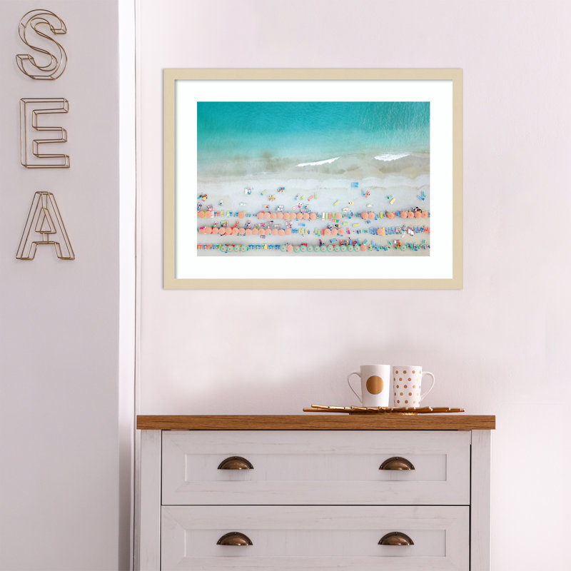 «Monterosso 6» par Rachel Dowd, reproduction d'art encadrée, H 19 po x l 25 po, Brun