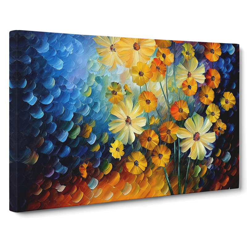 Painted Wildflowers Vol.3 Abstract - Wrapped Canvas, 40cm H x 60cm W x 3cm D