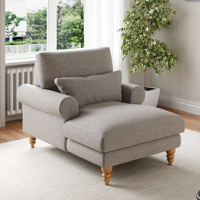 Upholstered Chaise Lounge With Adjustable Backrest