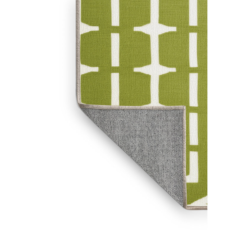 Machine Washable Trellis Brown Area Rug, Square 4'