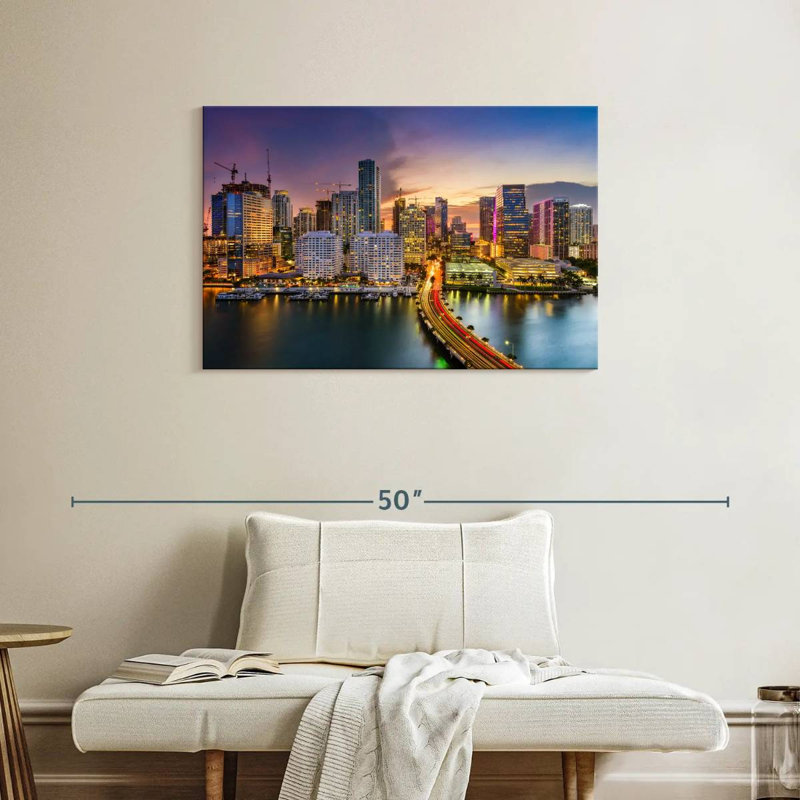 Sireci Miami Skyline, 24" H x 36" W