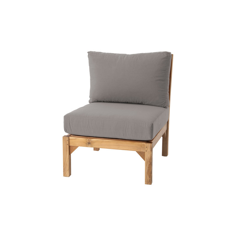 Fauteuil club d'extérieur en teck Huntington, Taupe