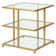 Table d'appoint carrée large en laiton Greenwich 22 po
