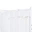 Grand lit hydraulique avec design moderne et garde-robe - Finition élégante blanche