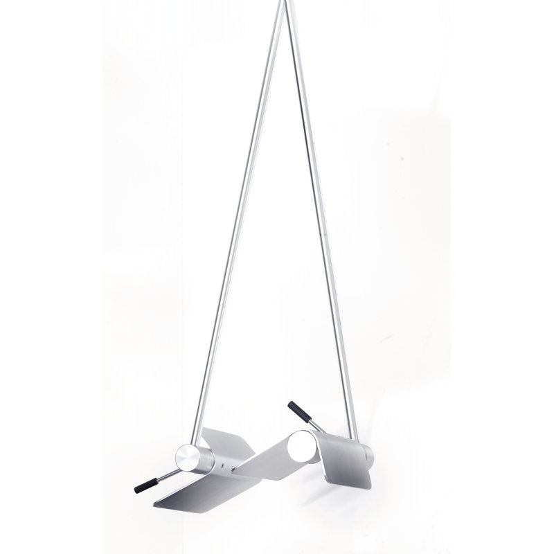 Jaquan 2-Light Novelty Pendant, Brushed aluminium