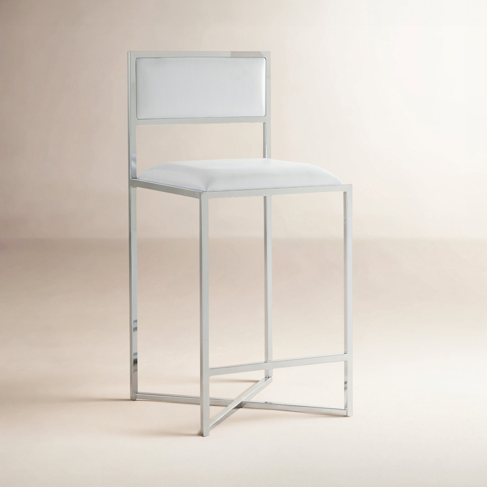 Malen Bar and Counter Stool, Counter Stool (26” Seat Height), White