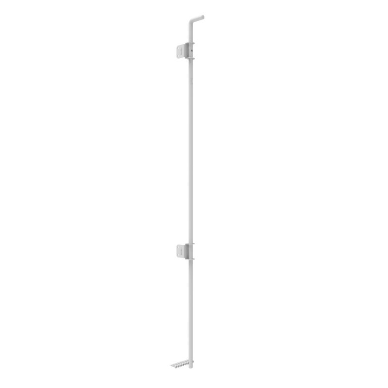 Tringle robuste en acier inoxydable, Blanc, H 48 po x l 2,5 po x P 3,3 po