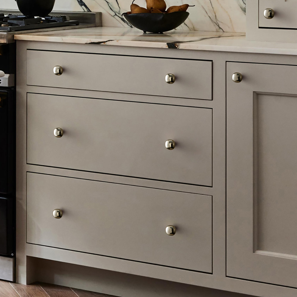 Titanium Silver Geometric Cabinet Knob