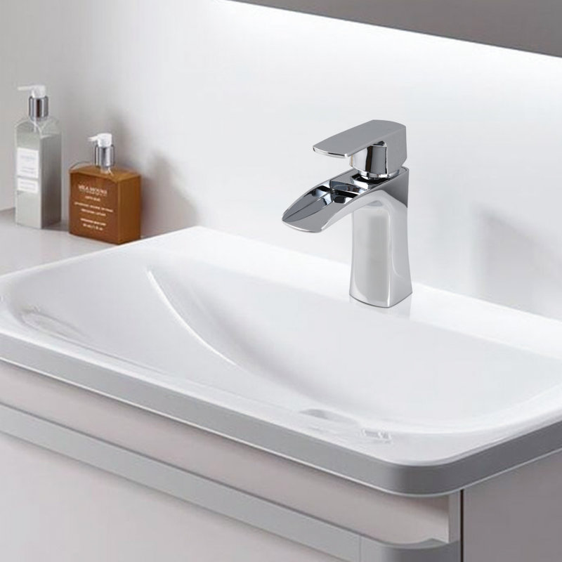 Robinets de lavabo de salle de bain moderne en laiton chromé pour un usage domestique