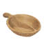 Bol décoratif en bois de teck de 9,1 po x 5,9 po x 2,8 po de couleur brun naturel