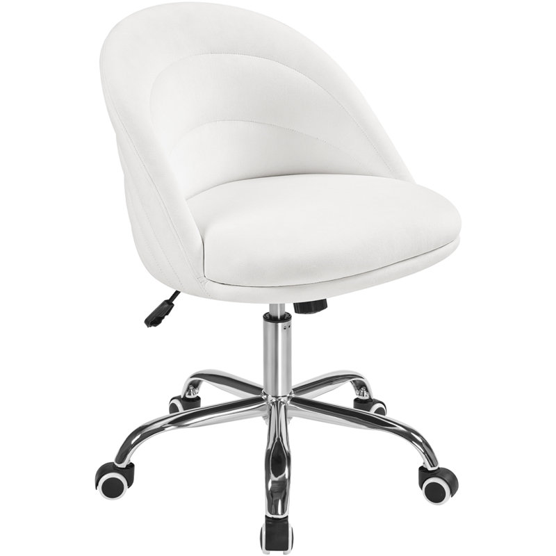 Chaise de bureau moderne sans accoudoirs, Blanc