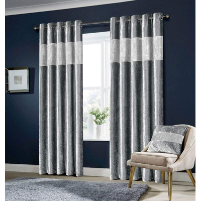 Diamante Crushed Eyelet Curtains