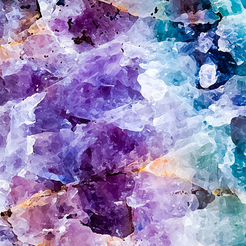 Texture de quartz multicolore, H 12 po x l 12 po