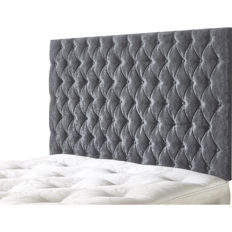 Maggie Upholstered Headboard, Kingsize (5'), Silver