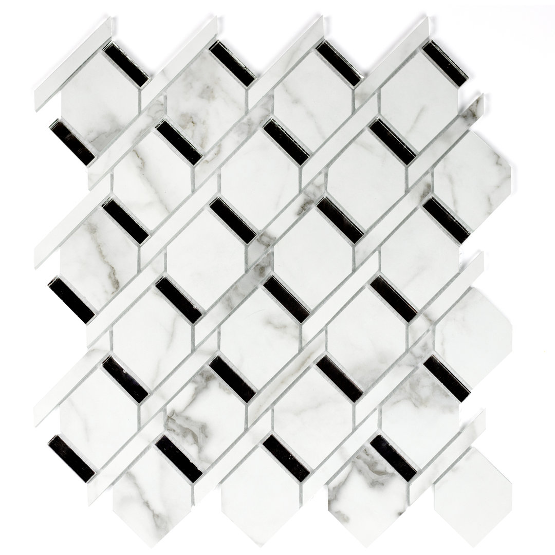 Carrara 2" x 3" Glass Mosaic Tile Abolos 