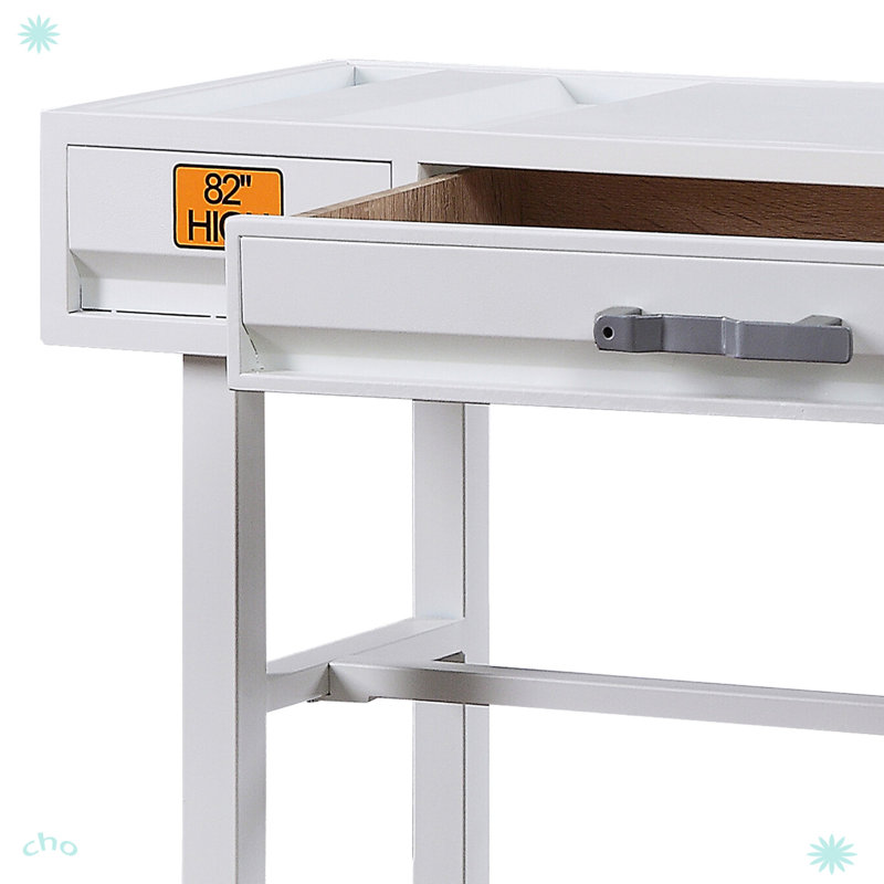 Mdern Writing Desk With 1 Drawer For Home, White