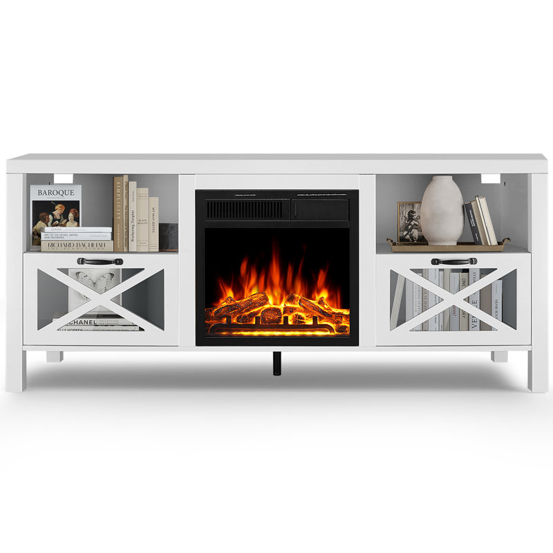 60.31'' W Media Console with Electric Fireplace Included