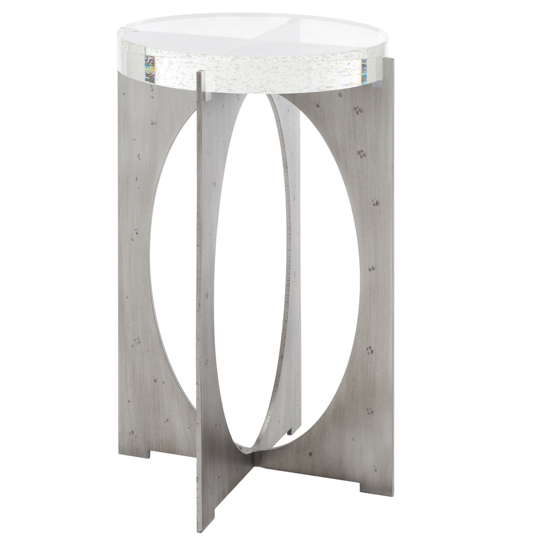 Bethanye Glass Top End Table Orren Ellis
