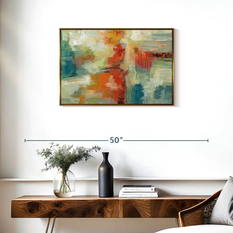 Récif de corail, Cadre flottant doré, 31 po x 21 po