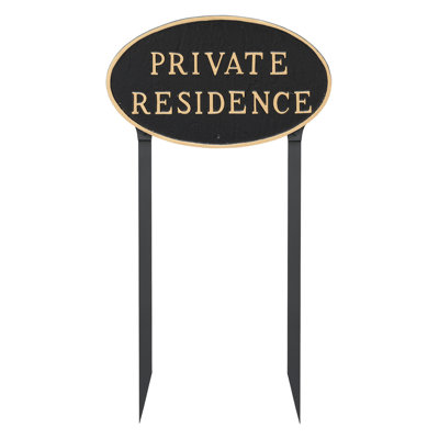 Private Residence Statement Garden Sign