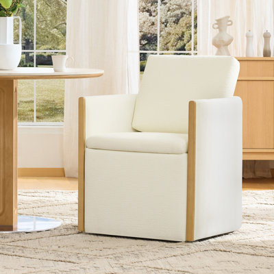 Chaise roulante rembourrée avec rangement sous le siège