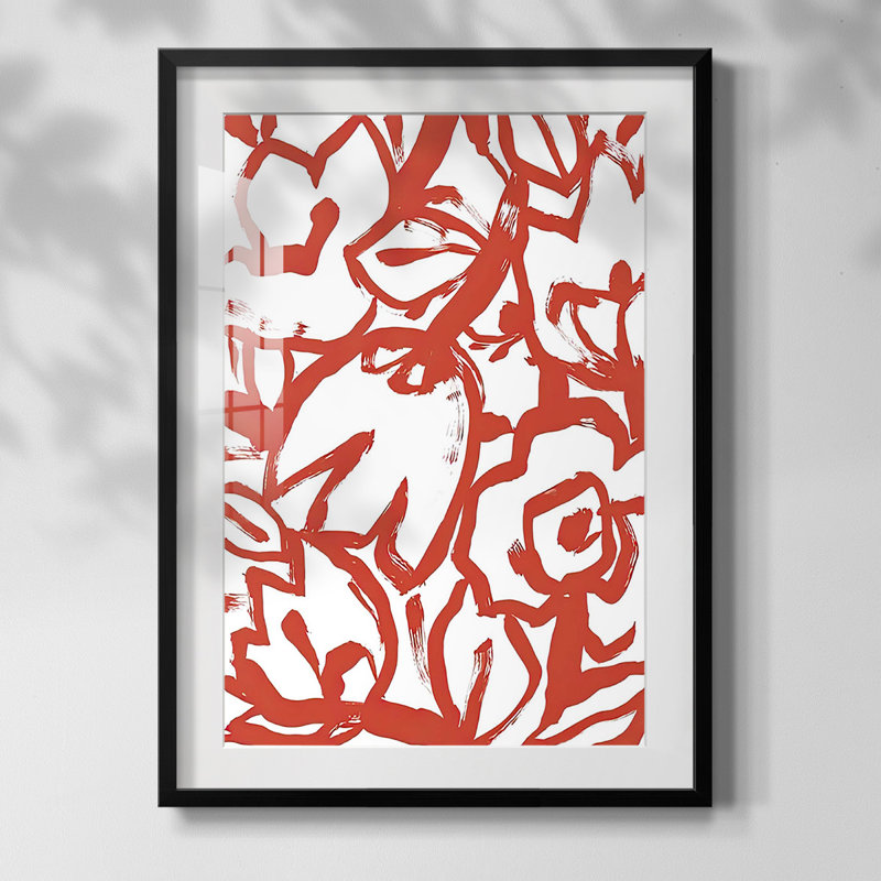 Tranquility, reproduction encadrée, Blanc, Papier avec cadre noir