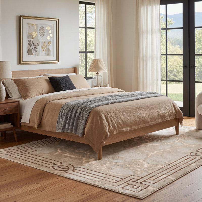 Monaco Series Abrstract Black/Gray/Ivory/Beige Area Rug, Rectangle 5'3" x 7'3"