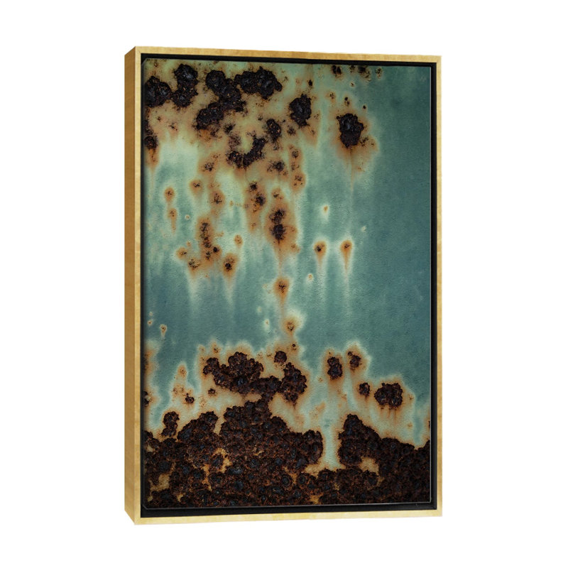 «Descent I», reproduction d'art sur toile encadrée, 26" x 18", Toile avec cadre, Gold