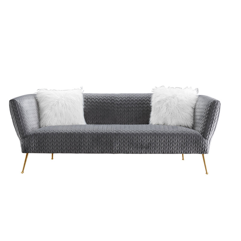 Canapé à accoudoirs en velours 85 po 85 po