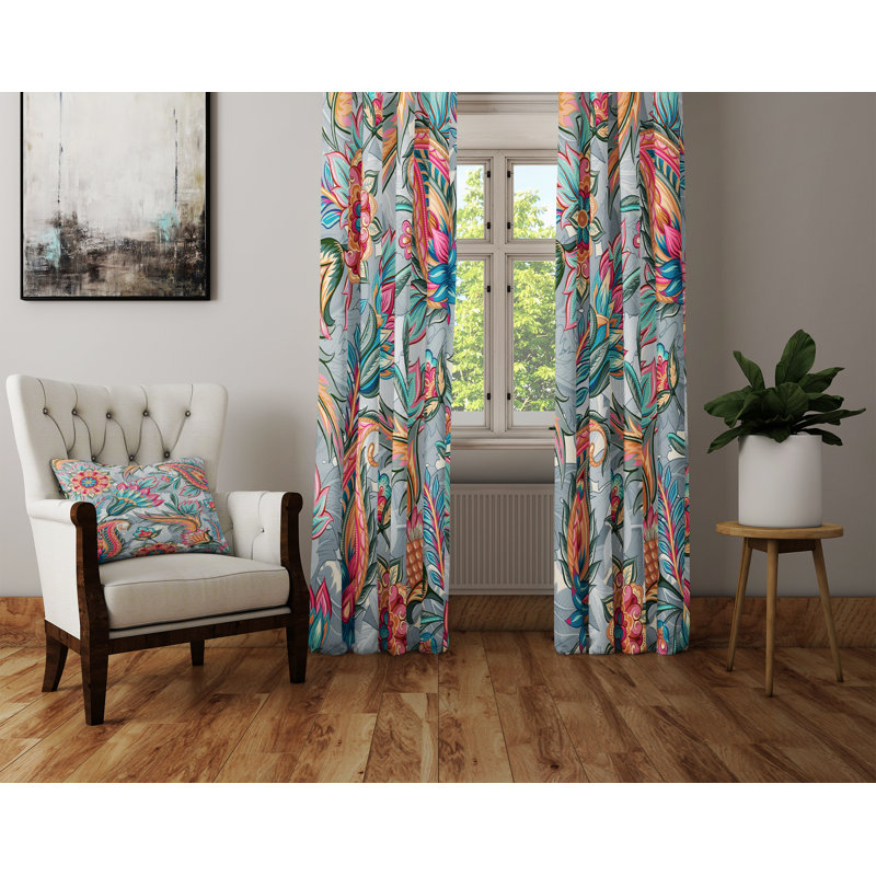 Semi Sheer Curtain Panel Pair, 40" W x 52" L