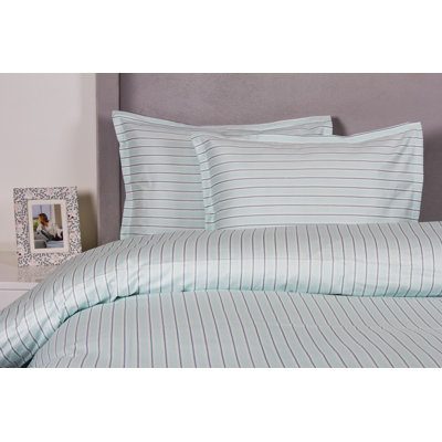 Karsyn Pink Striped Cotton Duvet Cover Set