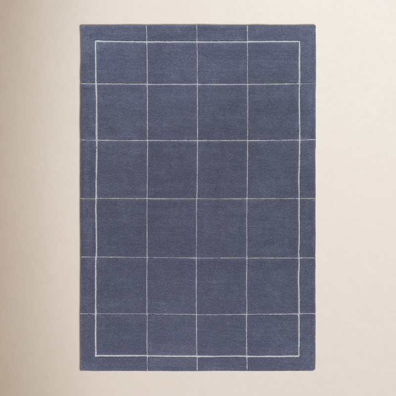 Mallory Blue Hand Tufted Area Rug, Rectangle 2' x 3'