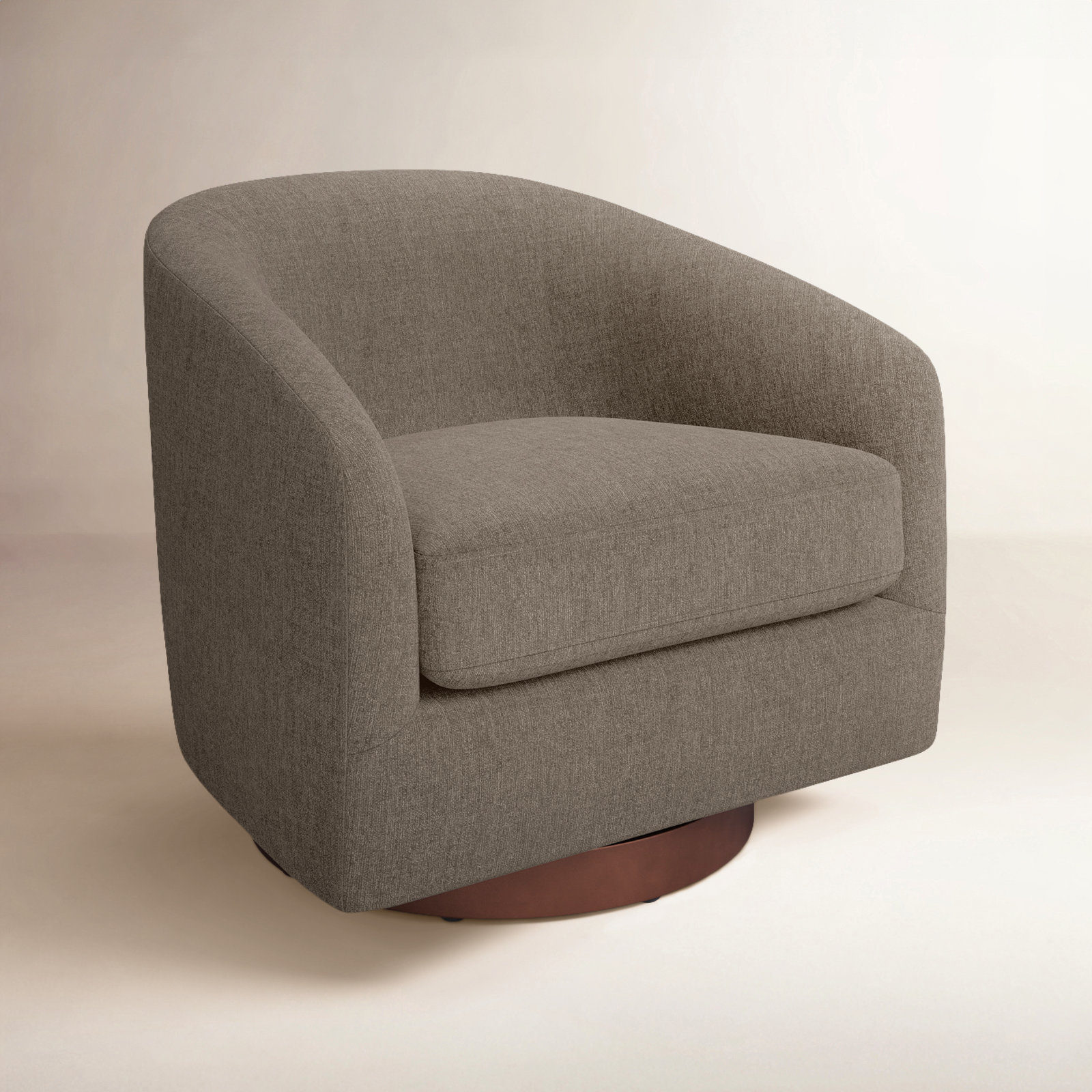 Bennett Pine Swivel Barrel Chair, Flanigan Slate