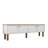 Modern TV Stand with Wall-Mount Option, White, 70.9 x 20.9 x 13.8 inches | 100% Melamine Coated Particle Board, Thickness: 0.7 inches | Numerous Shelves for Storage, Stylish Geometric Design for Contemporary Homes-116795233