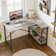 Walbrook Reversible L Shaped Computer Desks, Work Desk with Adjustable Shelves