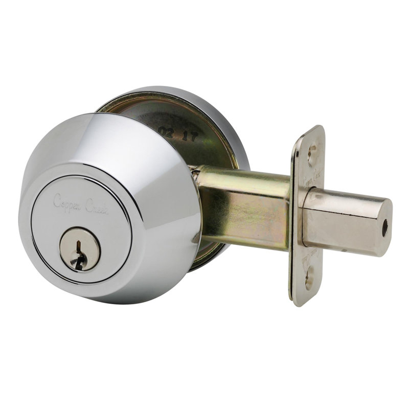 Single Cylinder Deadbolt, Polished Stainless Chrome