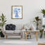 "Blue Mixed Floral Arrangement", art mural encadré par Sharon Lee-1793666195-1793666194