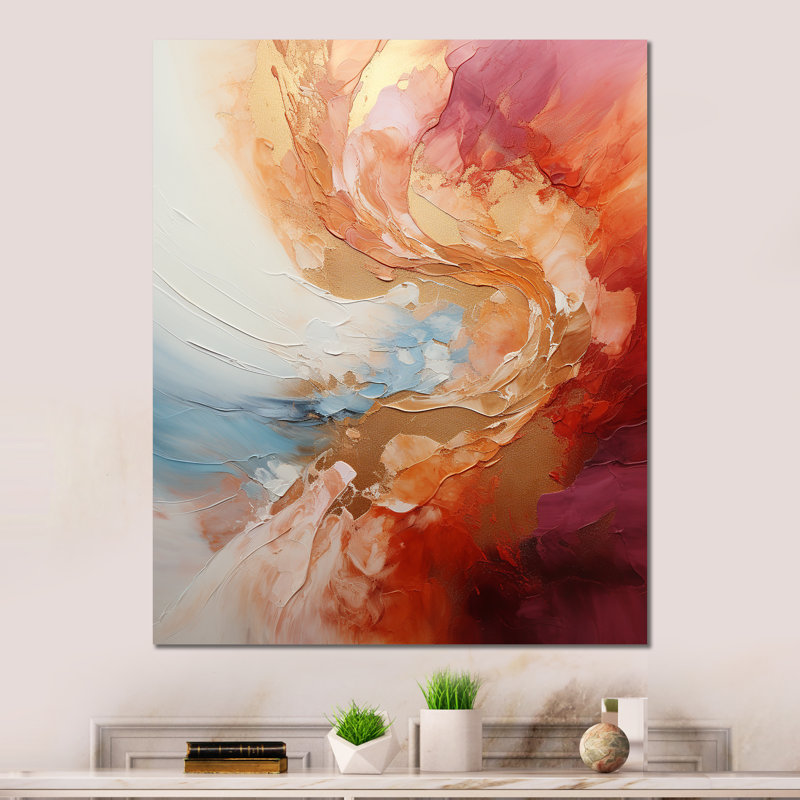 - Impression murale abstraite spirales en métal, H 32 po x l 24 po x P 1 po