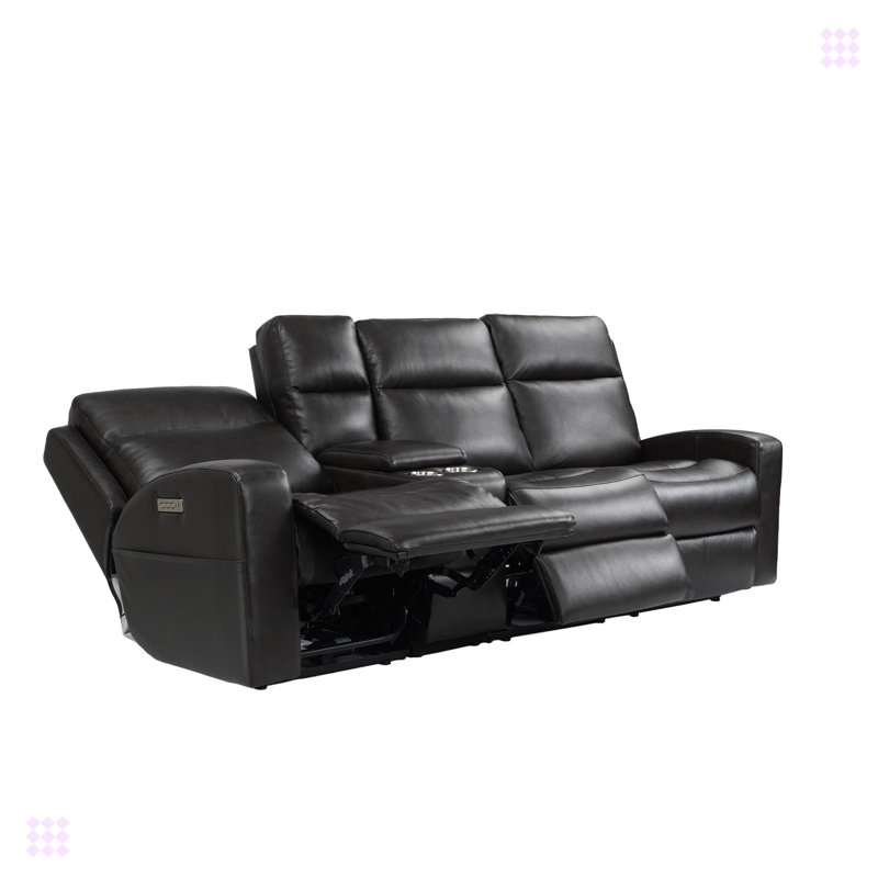 100.05'' Leather Reclining Sofa