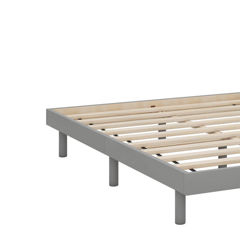 Modern Design Floating Platform Bed, Full , Gray