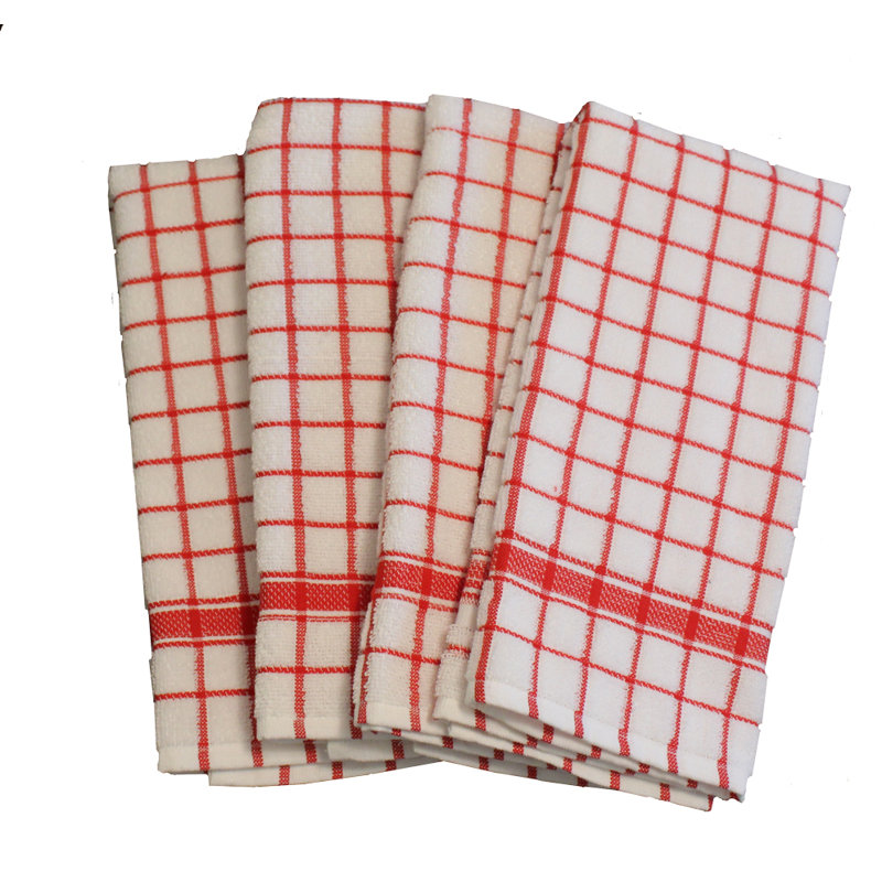 Cotton Dish Towel Kitchen Towel, Red