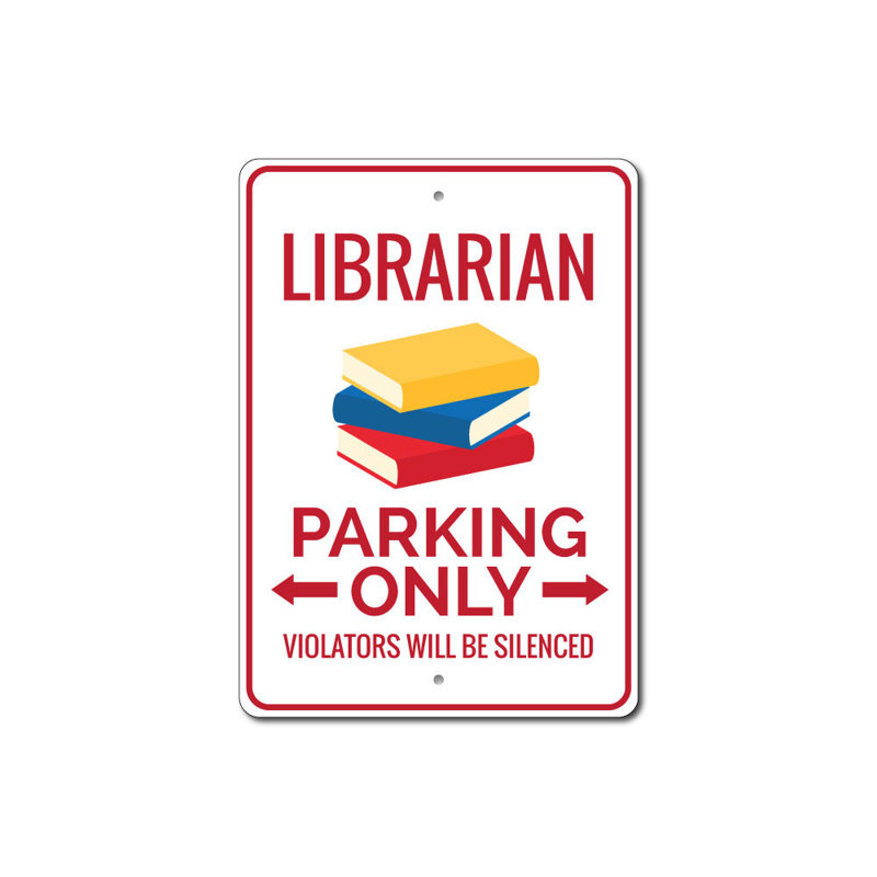 Enseigne Librarian, H 14 po x l 10 po x P 0,04 po
