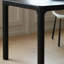 Table de salle à manger rectangulaire noire en bois massif pour la salle à manger / cuisine-1466542591