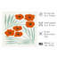 «Floral Red Poppies», reproduction d'art moderne sans cadre-1473882993