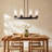 Dominique 8 - Light Dimmable Wagon Wheel Chandelier