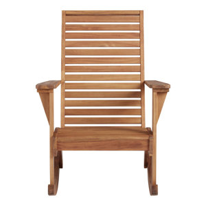 Bridgecliff Outdoor Solid Acacia Wood Rocking Chair